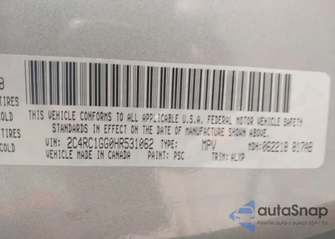 2017 Chrysler Pacifica Limited from USA, damaged, VIN 2C4RC1GG0HR531062